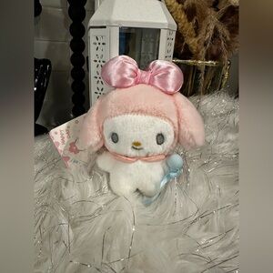 NWT- Baby My Melody Plush Bag Charm/ Keychain